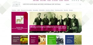 Lietuvos integralios muziejų informacinės sistemos (LIMIS)  portalo www.limis.lt titulinio puslapio fragmentas 