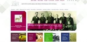 Lietuvos integralios muziejų informacinės sistemos (LIMIS) portalo www.limis.lt titulinio puslapio fragmentas